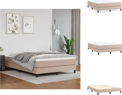 Produktbild von vidaXL Boxspringbett Cappuccino-Braun 140x200 cm Kunstleder - Betten & Bettgestelle