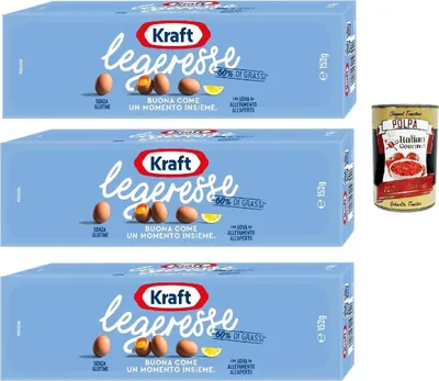 Produktbild von Kraft Leggeresse Tubo Mayonnaise fettarm mayo würzen soße Salad sauce 3x 150ml + Italian Gourmet polpa 400g