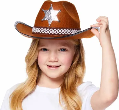 Produktbild von Sheriff Cowboy Hut in Braun für Kinder