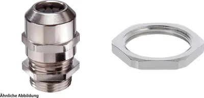 Produktbild von WISKA Verschraubung niedrige Temperatur mit Gegenmutter M20x1,5 inkl. O-Ring Messing (CuZn) vernickelt Gewindelänge