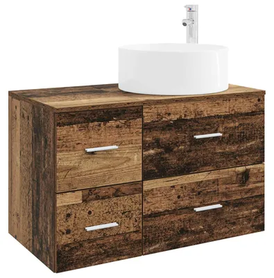 Productafbeelding van vidaXL Badkameraccessoireset, 2 stuks, gerecycled hout, houtvezel