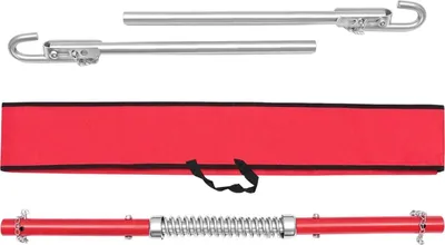 Produktbild von Abschleppstange Auto - Stahl Schleppstange 3 t - Federpuffer - Abnehmbar - Tragbar - Für Pannenhilfe - Rot