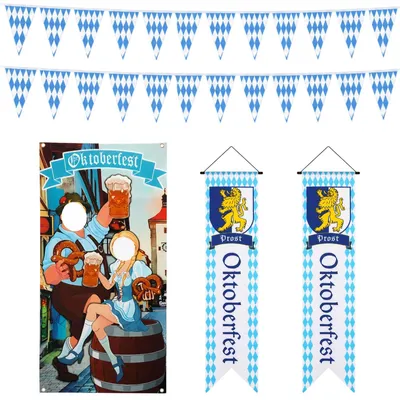 Oktoberfest-Dekorationsset, Fotorequisiten-Banner, 180 x 100 cm