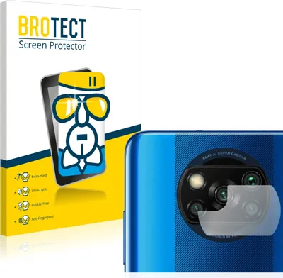 Produktbild von BROTECT Schutzglas für Xiaomi Poco X3 Pro (NUR Kameraschutz) Schutzfolie Panzer Folie Glas Display Schutz klar