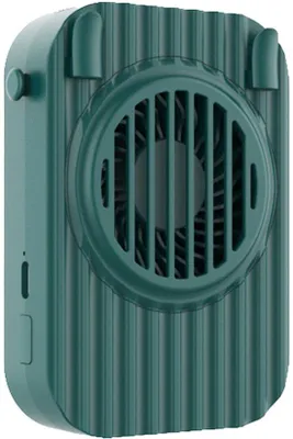 Obrázek produktu pro Elektrický, skládací, přenosný, tichý, dobíjecí přes USB, napájený z baterie, osobní, chladivý ventilátor na krk (zelený).