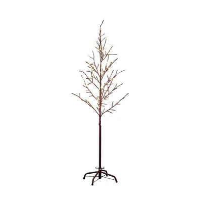 Produktbild von Konstsmide - LED Lichterbaum, groß, braun, runde Dioden, 120 warm weiße Dioden, 24V Außentrafo, braunes Kabel ; 3378-600