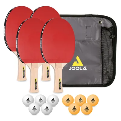 Produktbild von JOOLA Tischtennis-Set Family - 4 Tischtennisschläger + 10 Tischtennisbälle + Tasche