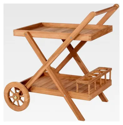 Produktbild von Servierwagen aus Teakholz
