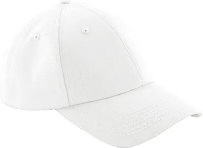 Produktbild von Beechfield Uni Authentic 6 Panel Baseball Kappe BC3682 (Einheitsgröße) (Weiß)