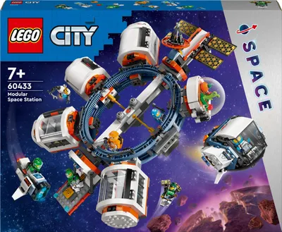 Produktbild von LEGO City Weltraum Modulare Raumstation, Raumschiff-Modell mit Weltraumfahrzeugen, Geschenk fr Kinder, Jungen und Mdchen ab 7 Jahren, Modulare Forschungsstation mit 6 Astronaut-Figuren 60433