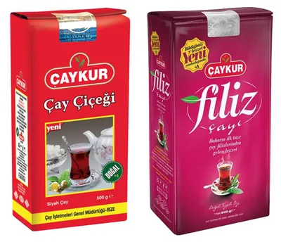 Produktbild von Caykur Filiz + Cay Cicegi Türkischer Schwarzer Tee 2x 500 gr Naturell Cay