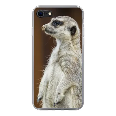 Produktbild von MuchoWow® Handyhülle Schutzhülle Hülle für iPhone 8 Erdmännchen - Tier - Spiel Silikon Softcase Handy Hülle - Schutzhaube