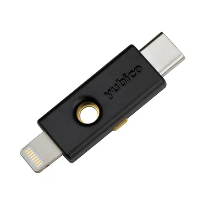 Produktbild von Yubico YubiKey 5Ci, MacOS, Android, Windows, ChromeOS, Schwarz, USB-C, Lightning