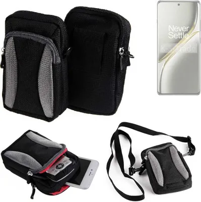Produktbild von K-S-Trade Holster Schutz Hülle kompatibel mit OnePlus Ace 3 Pro Handy Hülle Gürteltasche Umhängetasche mit Zusatzfach schwarz