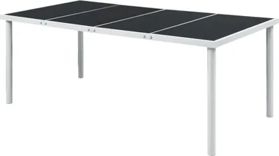Obrázok produktu pre vidaXL 9-dielna záhradná jedálenská súprava Steel Black