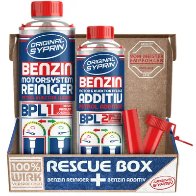 Produktbild von Original Syprin Benzin Reiniger und Additiv Bundle - Reinigung und Pflege der Injektoren sowie Ventilen - für Benzinmotoren - Systempflege Set