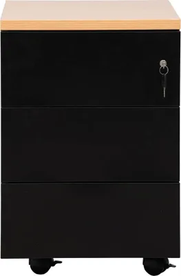 Produktbild von Gürkan Rollcontainer schwarz 3 Auszüge 40,0 x 60,0 x 62,0 cm