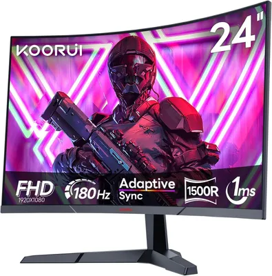 Image de Moniteur gaming – 24 pouces – incurvé – 180 Hz – 1 ms – dalle VA – Full HD