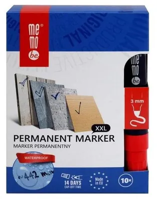 Obrázek produktu pro Permanentní fix 3 mm, červený (10 ks) MemoBe