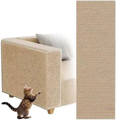 Produktbild von Krabmat für Katzen, selbstklevend, schneidbar, khaki, 40x200cm