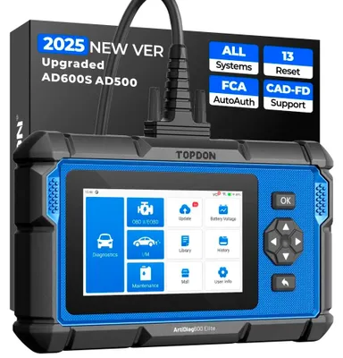 Obrázok produktu pre TOPDON ArtiDiag600 Elite OBD2 diagnostický prístroj, 2025 Kompletný diagnostický prístroj s 13 servisnými funkciami, FCA AutoAuth
