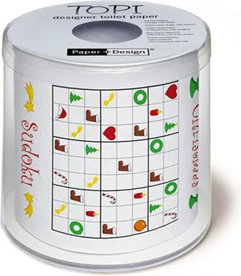 Produktbild von Weihnachtliches Sudoku-Toilettenpapier