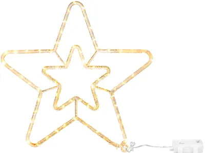 Immagine prodotto di Decorazione MagicHome Natale, Stella, 73xLED bianco caldo, IP44, 3xAA 41 cm