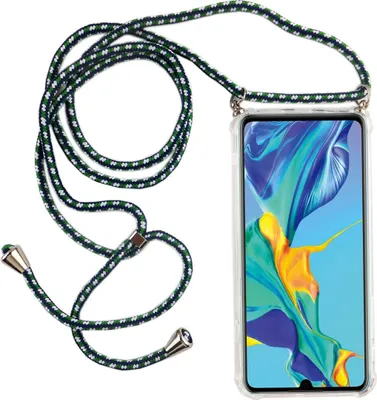 Produktbild von Handykette für Huawei P30 lite New Edition - Smartphone Necklace Hülle mit Band - Schnur mit Case zum umhängen in Grün