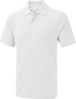 Produktbild von Uneek UX Poloshirt UX1 Herren Damen Basic Kurzarm Polo weiß M