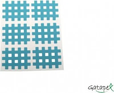 Produktbild von Gatapex Akupunkturpflaster blau (6 Gittertapes, 2,8 cm x 3,6 cm)