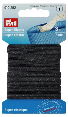 Obrázek produktu pro Pruženka super elastická, 7 mm, černá, 3 m