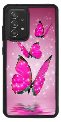 Produktbild von TPU Silikon Hülle für Samsung Galaxy A53 5G Handy Cover Case Schutzhülle Handyhülle Bumper MOTIV 7 Schmetterling Pink