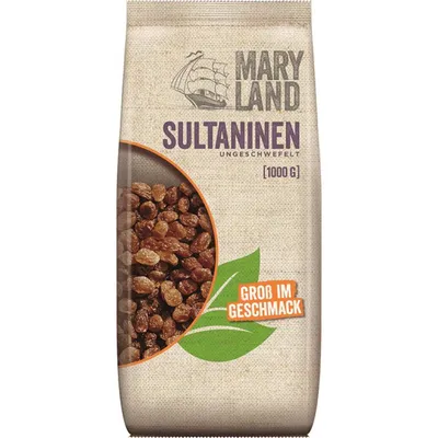 Immagine prodotto di Maryland Sultanas essiccate non zuccherate in busta da 1kg
