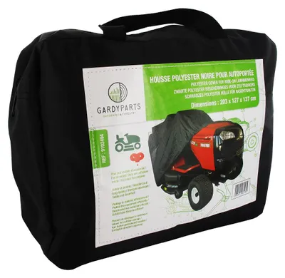 Productafbeelding van Beschermhoes voor Grasmaaier met Achteruitworp - Zwart Polyester 203 x 127 x 137 cm