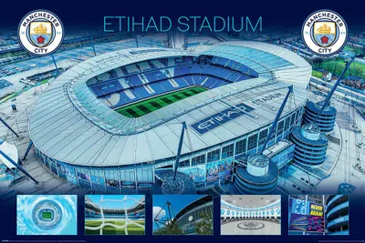 Obrázek produktu pro Manchester City – Etihad Stadium – 61 x 92 cm – Plakát