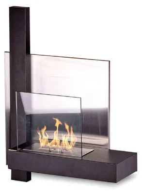 Image de Vienna - Cheminée éthanol murale 65x23xH75 cm, couleur noir