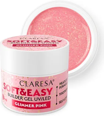 Obrázek produktu pro Claresa Keratin Soft Easy Builder Gel Glimmer Pink 90gr.