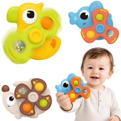 Obrázok produktu pre Woopie Baby Sensory Spinner Prísavky Animals 3 ks.