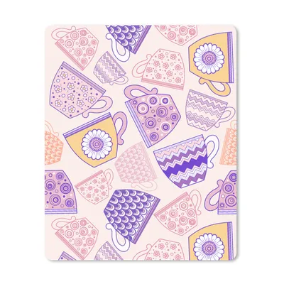 Produktbild von MuchoWow® Mauspad Mousepad Muster - Teetassen - Tee 30x40 cm - Mousepads - Maus Mat - Pad - Mausunterlage - Mausmatten
