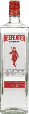 Produktbild von Beefeater Gin, London Dry Gin, Schnaps, Spirituose, Alkohol, Flasche, 40 %, 1 L, 70311500