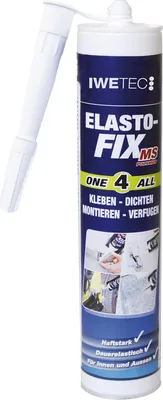 Produktbild von IWETEC Kleb- und Dichtstoff Elasto-Fix MS-Polymer 290ml, Montagekleber, lösungsmittelfrei, für viele Untergründe Farbe:weiß