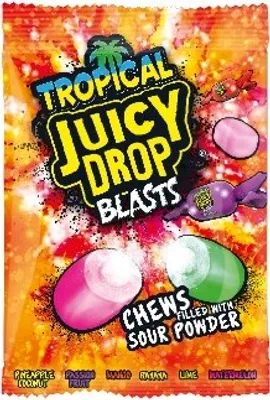 Image de Juicy Drop Tropical Blasts Chews Sour Powder 120g