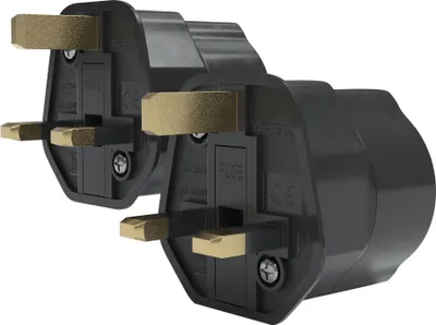 Produktbild von EAZY CASE Reiseadapter EU auf UK – Steckdosenadapter für deine UK Reise in Schwarz