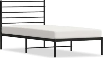 Obrázek produktu pro vidaXL Postel s čelem kovová černá 100x190 cm