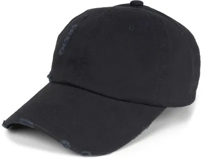 Produktbild von styleBREAKER Uni Baseball Cap Destroyed Look mit Rissen, 6 Panel Cap Einfarbig, Basecap Schnalle verstellbar 04023092