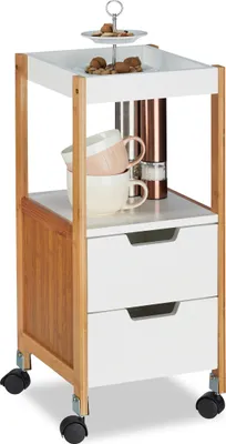 Image de relaxdays 10024233_0 relaxdays Servierwagen braun