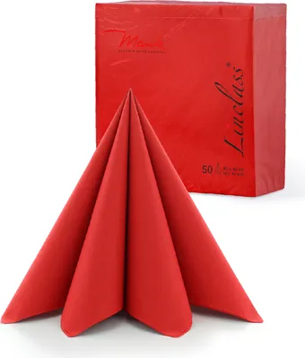 Produktbild von PG-Airlaid Serviette Rot, 40 x 40 cm, 50 Stück