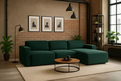 Produktbild von Kaiser Möbel Ecksofa Cursal L-Form, Stoff Poso, Grün, Rechts