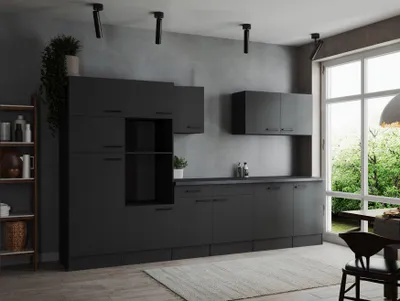 Produktbild von Küche Küchenzeile Leerblock Grau Matt Oliver 340 cm Respekta