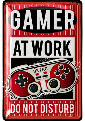 Produktbild von Retro Blechschild - Gaming Schild - Türschild BITTE NICHT STÖREN - Gamer Geschenk - Gaming Zone - lustige Deko Jugendzimmer für Zocker